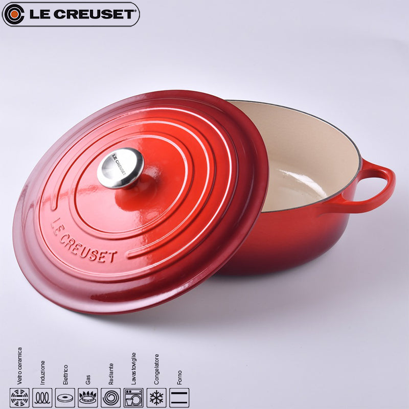 30 Cm Le Creuset Cocotte Evolution Tegame Risotto Rotondo In Ghisa