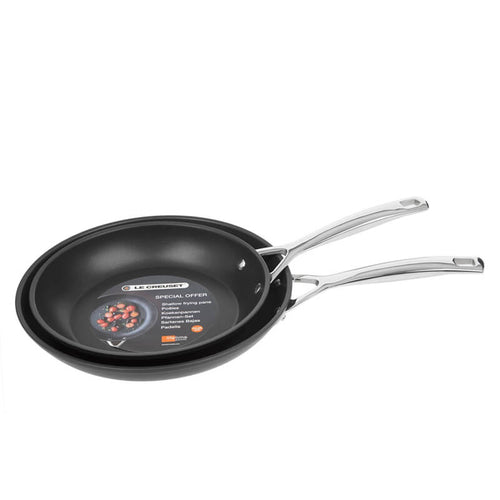 24 28 Cm Le Creuset Les Forgees Set Padelle Antiaderenti In Alluminio Set 2 Pz