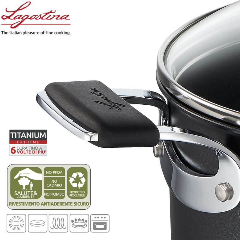 28 Cm Lagostina Tempra Titanium Extreme Crepiera Antiaderente In Alluminio