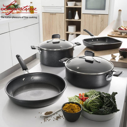 26 Cm Lagostina Tempra Titanium Extreme Casseruola Bassa Antiaderente In Alluminio Con Coperchio