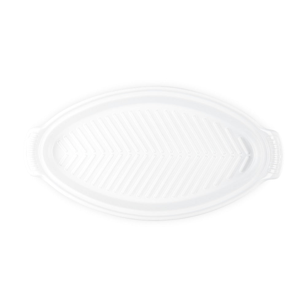 34 cm - Le Creuset Tradition Pesciera Ovale Con Coperchio In Gres Vetrificato