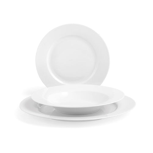 H&H Malibù Servizio Piatti In Porcellana - Set 18 Pz