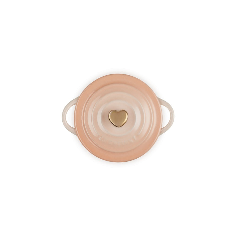 10 cm - Le Creuset Mini Cocotte Con Pomolo Cuore In Gres Vetrificato