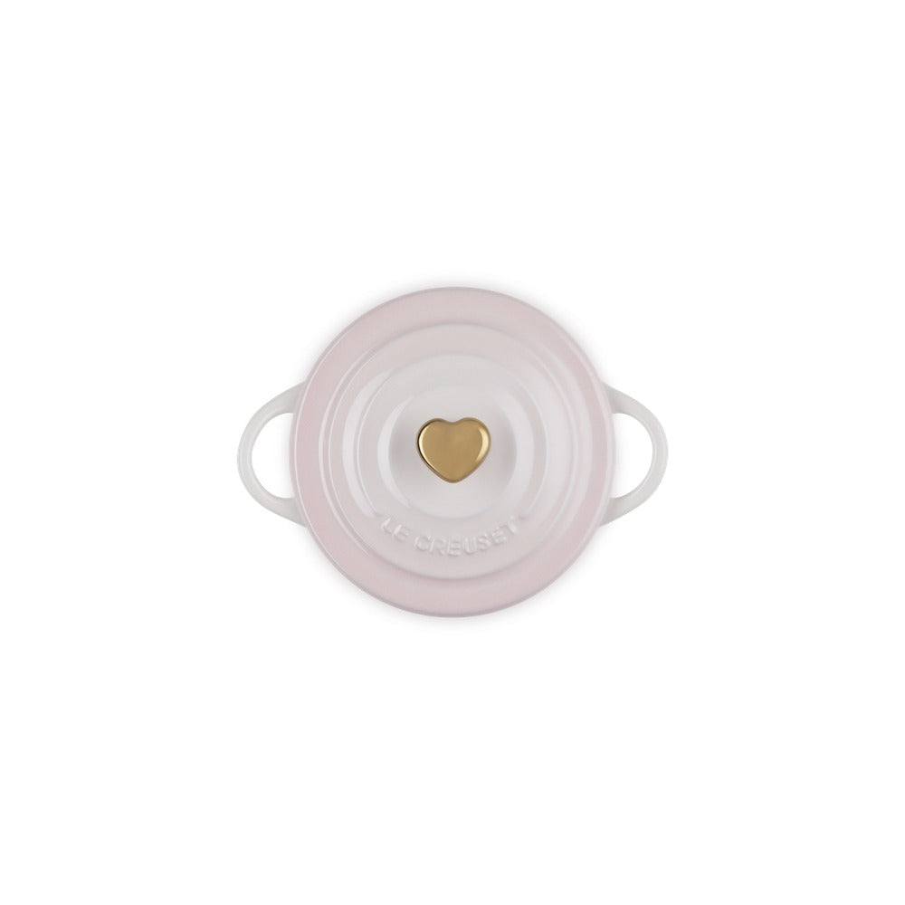 10 cm - Le Creuset Mini Cocotte Con Pomolo Cuore In Gres Vetrificato