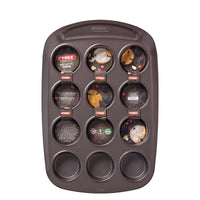 12 Forme Pyrex Asimetria Stampo Muffin Antiaderente Con Presa Facile