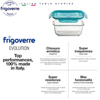 18X18 Cm Bormioli Rocco Frigoverre Evolution Contenitore Per Alimenti Ermetico In Vetro