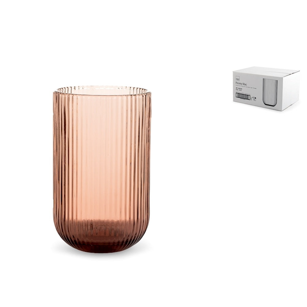 45 cl - H&H Peony Bicchiere Bibita In Vetro - Set 6 Pz