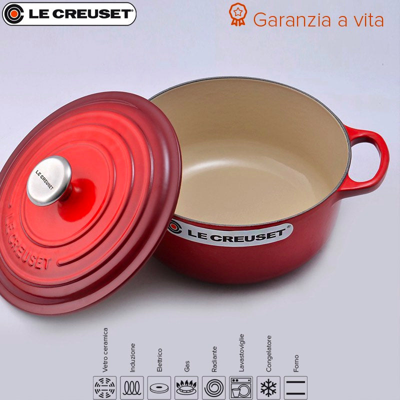 26 Cm Le Creuset Cocotte Evolution Casseruola Rotonda In Ghisa
