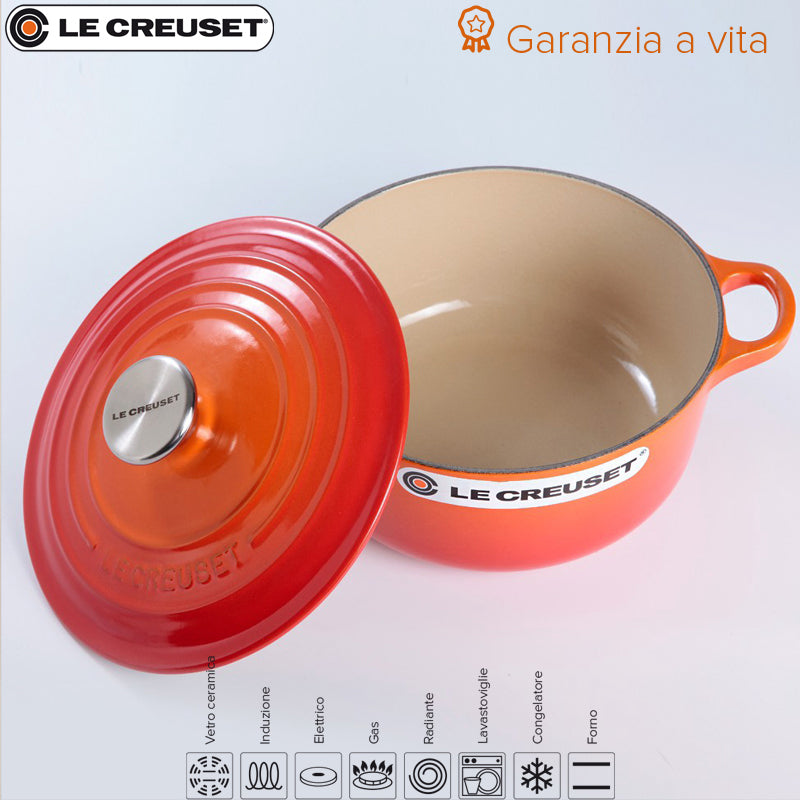 18 Cm Le Creuset Cocotte Evolution Casseruola Rotonda In Ghisa
