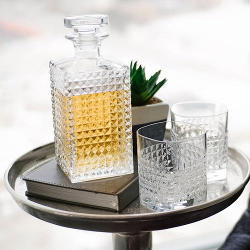 Mixology Elixir Set Whisky Flasche und Gläser aus Glas - Set 5 Stk