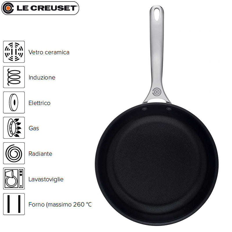 Le Creuset Padella Bassa Antiaderente In Acciaio Inox