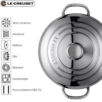 Le Creuset Casseruola Alta In Acciaio Inox Con Coperchio
