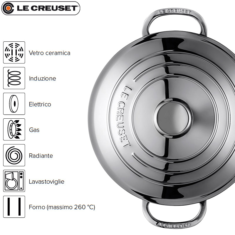 Le Creuset Casseruola In Acciaio Inox Con Coperchio