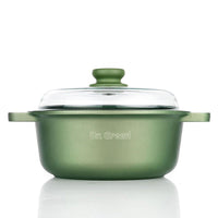 24 Cm Risoli Dr Green Stone Extra Induction Casseruola Bassa Antiaderente In Alluminio Con Coperchio