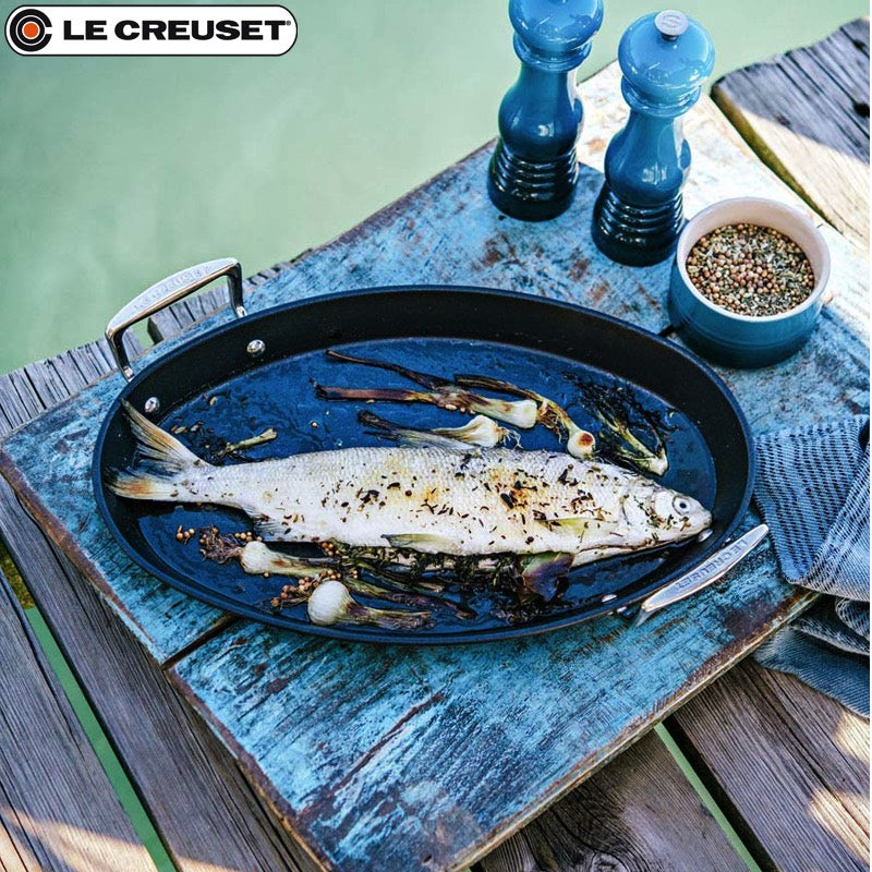 40X25 5 Cm Le Creuset Les Forgees Pesciera Ovale In Alluminio Antiaderente