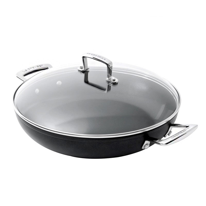 Le Creuset Les Forgees Tegame Basso Antiaderente In Alluminio Con Coperchio