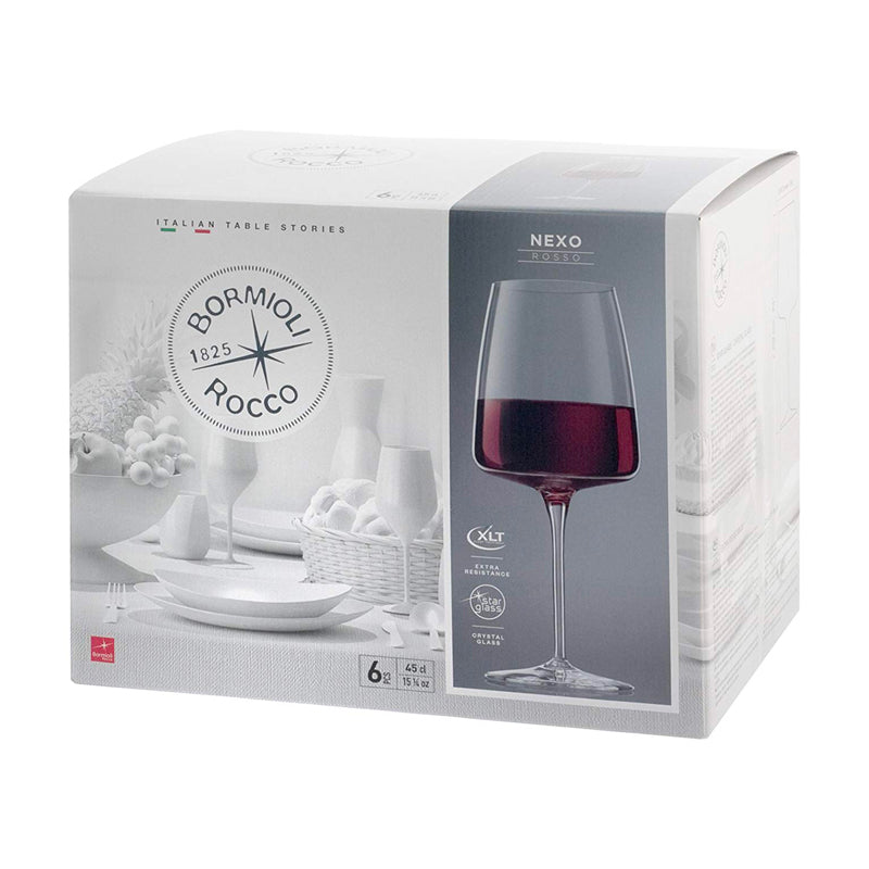 47 8 Cl Bormioli Rocco Nexo Calice Vino Rosso In Vetro Set 6 Pezzi
