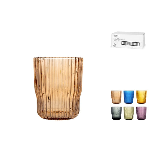 28 cl - H&H Lyric Bicchiere Acqua In Vetro Borosilicato - Set 6 Pz