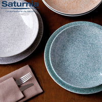 31 Cm Saturnia Granito Piatto Pizza In Porcellana Set 6 Pz