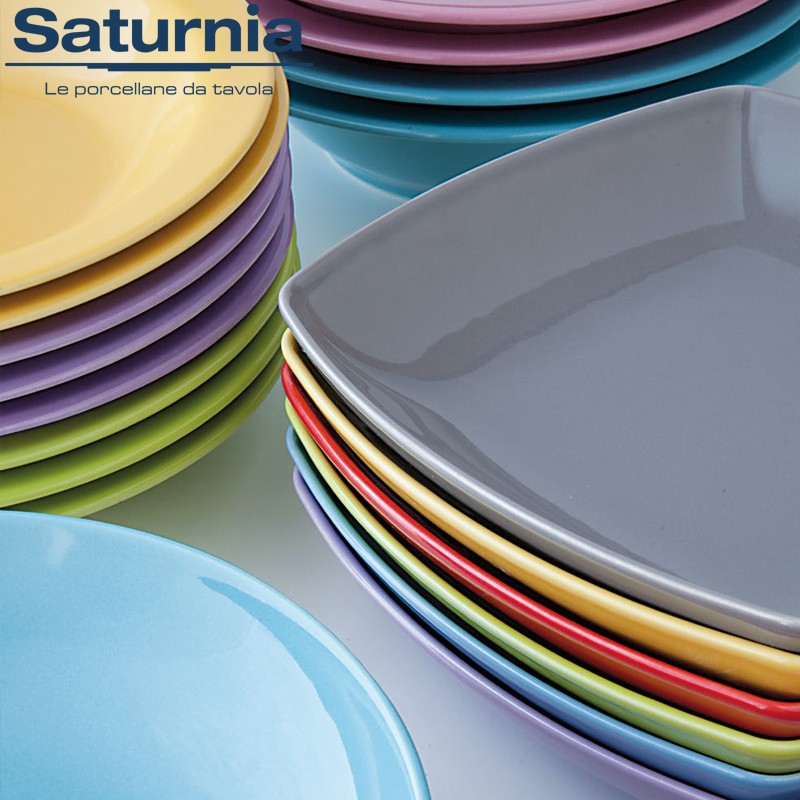 33 Cm Saturnia Napoli Piatto Pizza In Porcellana Set 6 Pz