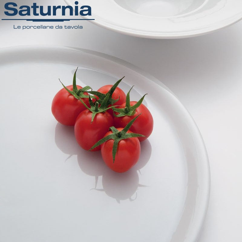 28 Cm Saturnia Napoli Piatto Pizza In Porcellana Set 6 Pz