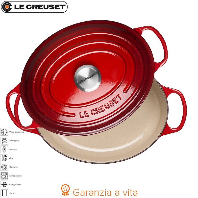 27 Cm Le Creuset Cocotte Evolution Casseruola Ovale In Ghisa