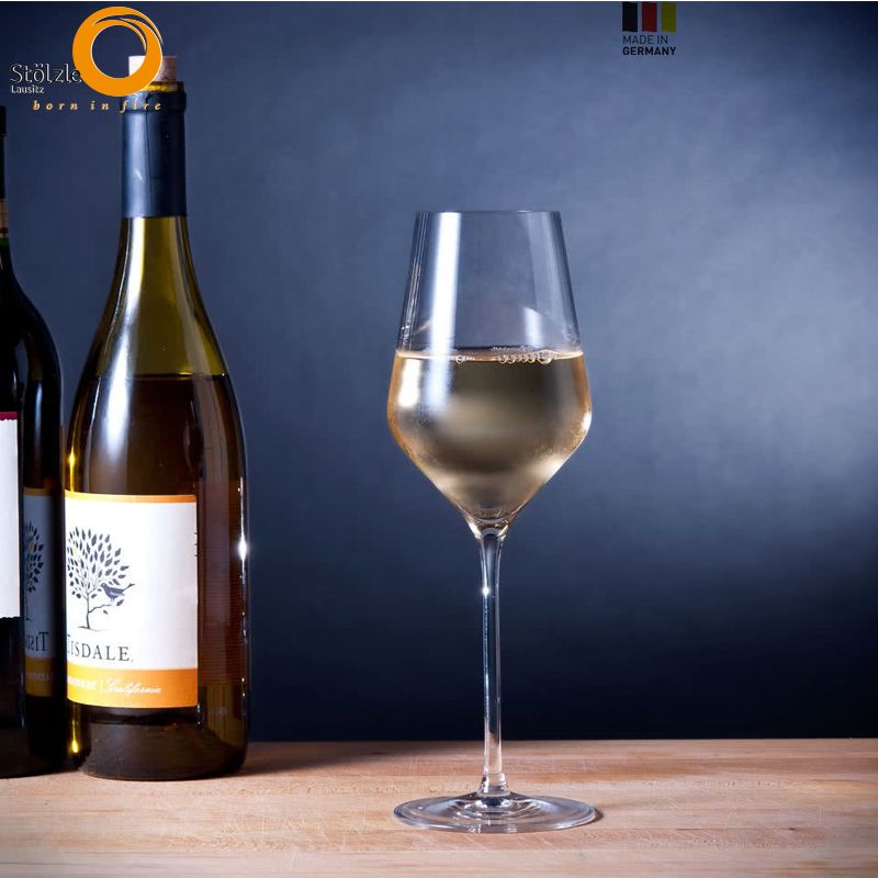 40 4 Cl Stolzle Lausitz Quatrophil Calice Vino Bianco In Vetro Set 6 Pezzi