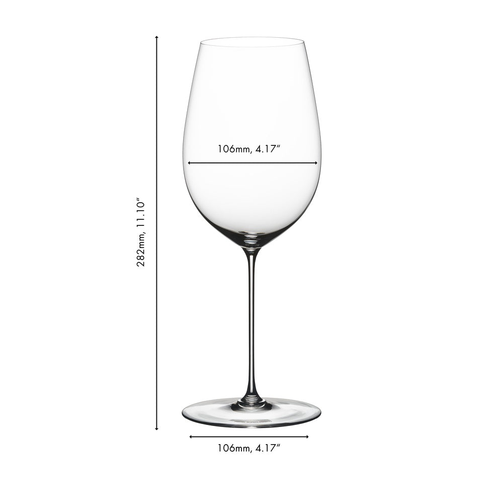 95.3 cl - Riedel Superleggero Calice Vino Rosso Bordeaux Grand Cru In Vetro - Set 2 Pz