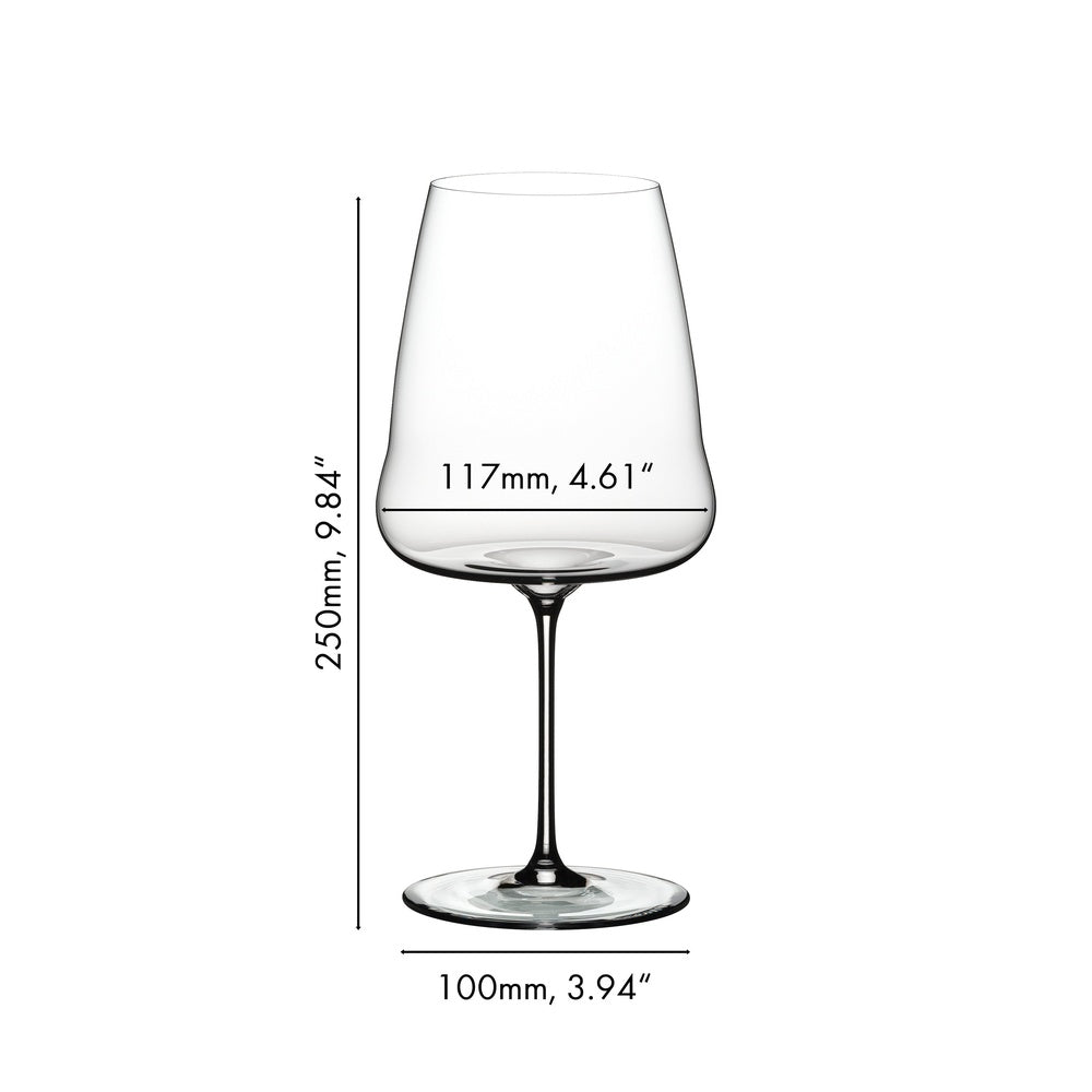 100.2 cl - Riedel Winewings Calice Vino Rosso Cabernet - Merlot In Vetro - Set 2 Pz
