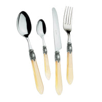 Bugatti Oxford Servizio Posate Ghiera Argentata Acciaio Inox Set 24 Pz