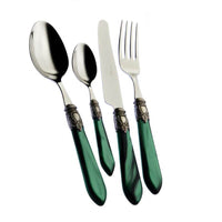 Bugatti Oxford Servizio Posate Ghiera Argentata Acciaio Inox Set 24 Pz