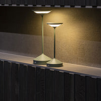 22 cm - Abert Tempo Mini Lampada Da Tavolo Ricaricabile In Alluminio