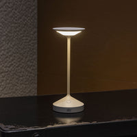 28 cm - Abert Tempo Lampada Da Tavolo Ricaricabile In Alluminio