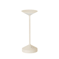 22 cm - Tempo Mini Lámpara de Mesa Recargable de Aluminio