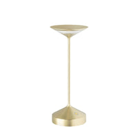 22 cm - Tempo Mini Lámpara de Mesa Recargable de Aluminio