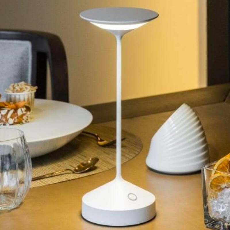28 Cm Abert Tempo Lampada Da Tavolo In Alluminio