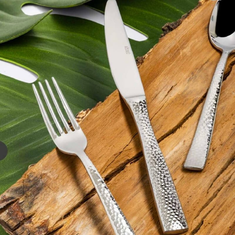 Abert Rinascimento Cucchiaino Caffe Martellato In Acciaio Inox Set 12 Pz