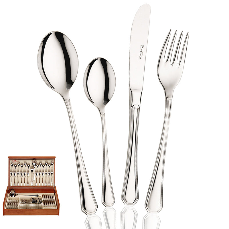 Pintinox America Servizio Posate In Acciaio Inox Set 75 Pz