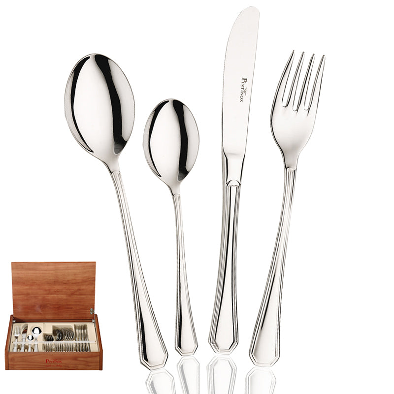 Pintinox America Servizio Posate In Acciaio Inox Set 24 Pz