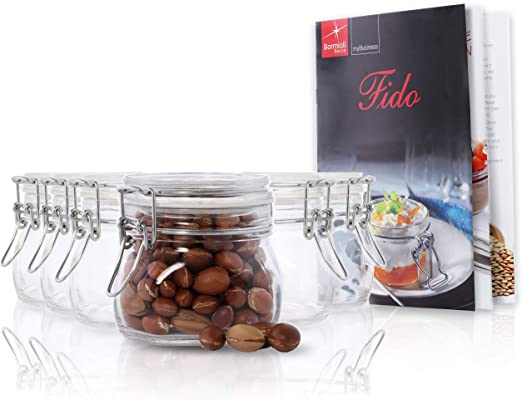 50 Cl Bormioli Rocco Fido Glas Ermetico aus Glas mit Fido-Rezeptbuch