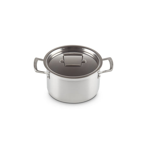 Le Creuset Acciaio Inox Casseruola Alta Con Coperchio In Acciaio Inox