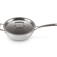 Le Creuset Acciaio Inox Padella Dello Chef Padella Alta Svasata Antiaderente Con Coperchio In Acciaio Inox