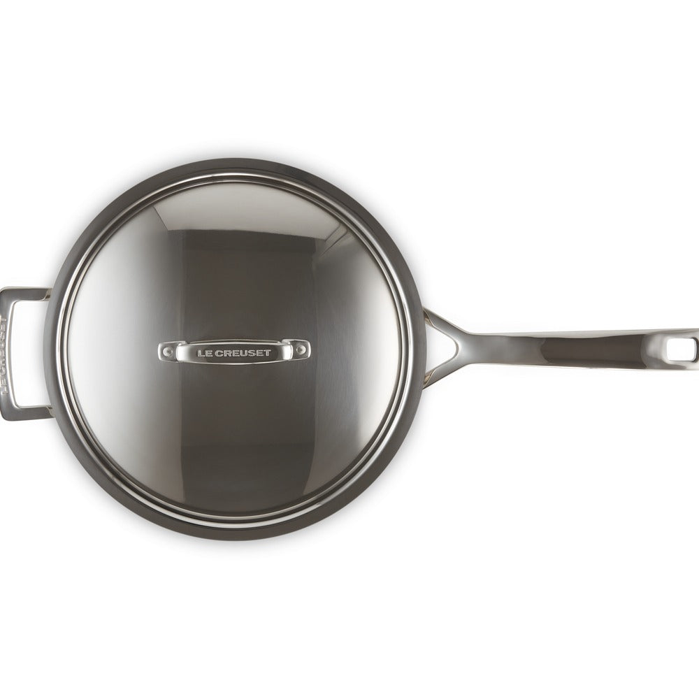 Le Creuset Acciaio Inox Padella Dello Chef Padella Alta Svasata Antiaderente Con Coperchio In Acciaio Inox