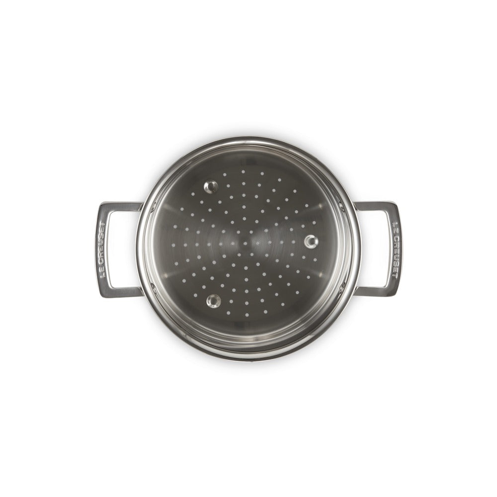 20 cm - Le Creuset Cestello Cottura A Vapore Con Manici In Acciaio Inox