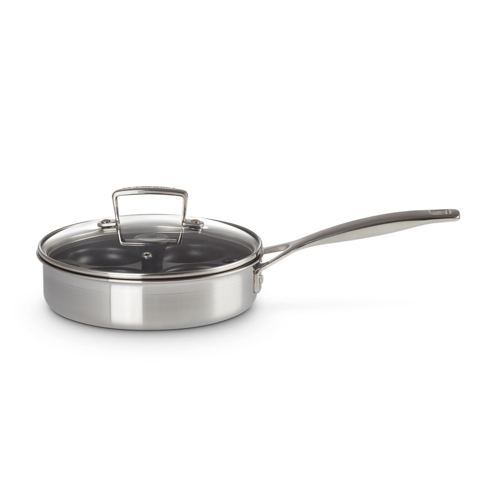 Le Creuset Acciaio Inox Padella Bassa Cuociuova Inserto Antiaderente In Acciaio Inox