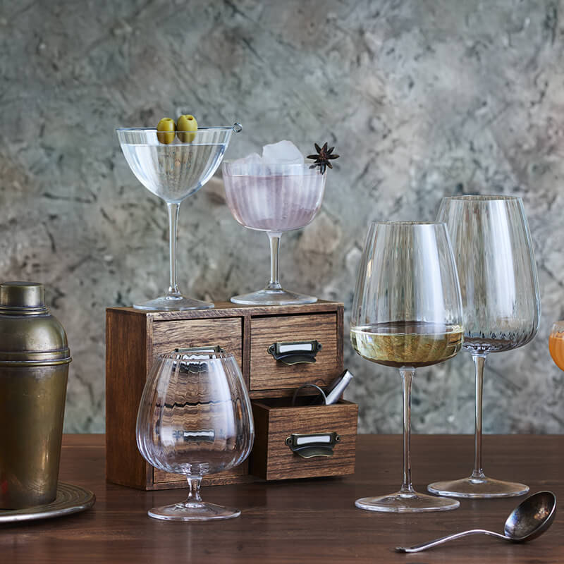 22 Cl Bormioli Luigi Speakeasies Bicchiere Martini In Vetro Set 6 Pezzi