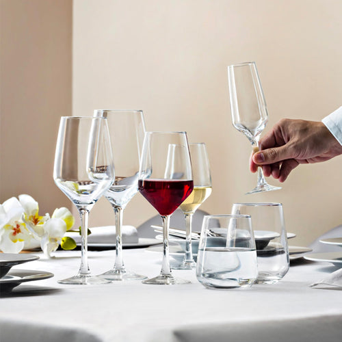 48 Cl Mencia Bicchiere Acqua In Vetro Temperato Set 6 Pezzi
