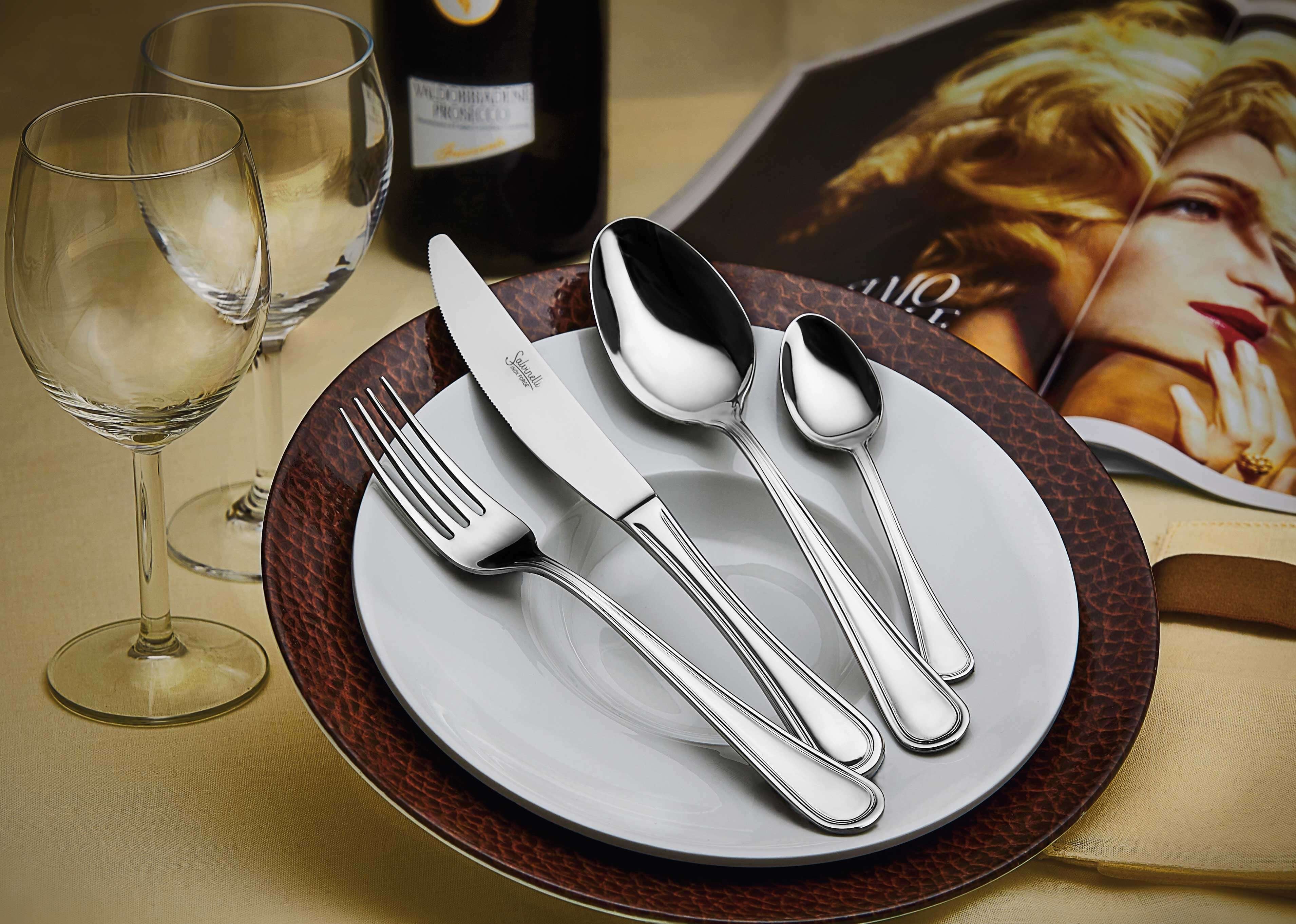 Salvinelli Queen Coltello Tavola In Acciaio Inox Set 12 Pz