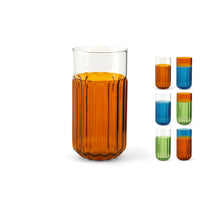 42 cl - H&H Factory Bicchiere Bibita In Vetro Borosilicato - Set 6 Pz