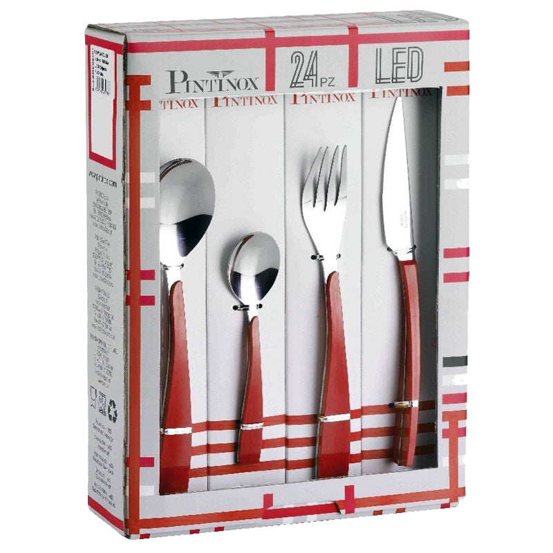 Pintinox Led Servizio Posate In Acciaio Inox Set 24 Pz
